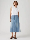 Levi's High Rise A-line Pieced Skirt In Mixed Money Bags