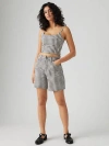 Levi's High Rise Baggy Shorts In Milo Plaid Short