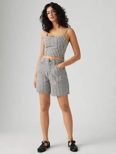Levi's High Rise Baggy Shorts In Milo Plaid Short