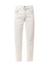 Levi's High Rise Cotton Jeans In White