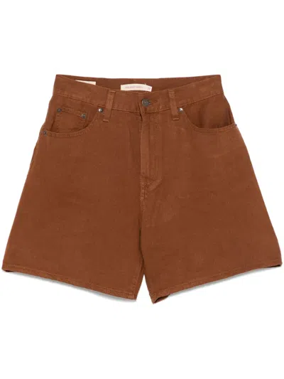 Levi's High-rise Shorts In Brown