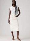 Levi's High Rise Slit Skirt In Snowing In La
