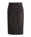 Levi's Black High Rise Slit Midi Skirt In Wandering Spirit - Black