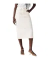 Levi's High Rise Slit Skirt In White