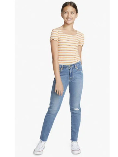 Levi's High Rise Straight Jeans Big Girls 7-16 8 In Indigo Avenue