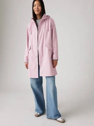 Levi's Hooded Rain Jacket In Pink