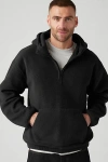 Levi's Hooded Sherpa Pullover In Black