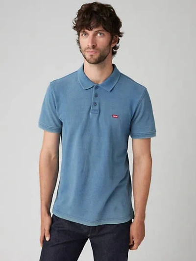 Levi's Housemark Polo Shirt In True Indigo Pique