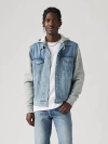 Levi's Hybrid Hoodie Trucker Jacket In Candy Man