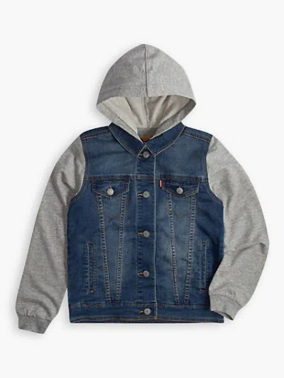 Levi's Hybrid Trucker Jacket Big Boys S-xl M In Vintage Waters