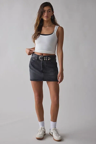 Levi's Icon Denim Mini Skirt In Dark Mirror, Women's At Urban Outfitters