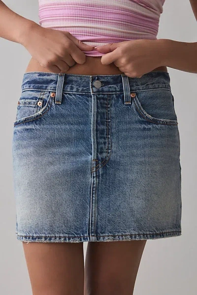 Levi's Icon Denim Mini Skirt In Right Here Right Now, Women's At Urban Outfitters