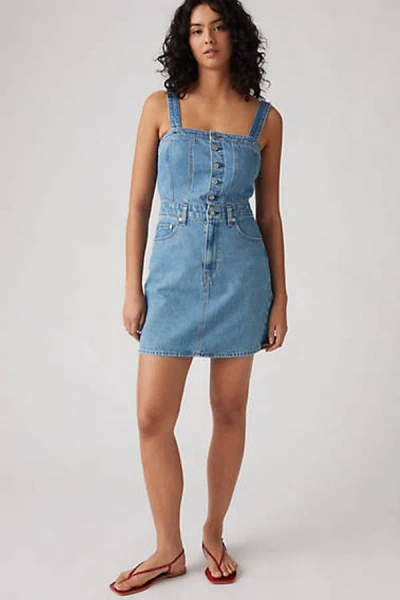 Levi's Iconic Button Up Dress In Blue