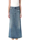 Levi's Icon Maxi Skirt In Verified Vintage Bluee
