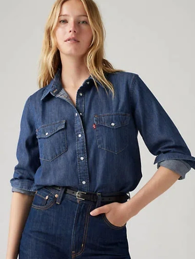 Levi's Iconic Western Denim Shirt In Air Space