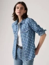 Levi's Iconic Western Denim Shirt In Catt Block Print