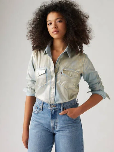 Levi's Iconic Western Denim Shirt In Optical Illusion