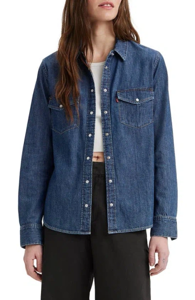 Levi's Iconic Western Snap-up Shirt In Air Space