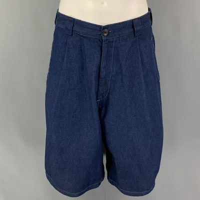 Pre-owned Levi's Indigo Cotton Pleated Denim Family Shorts