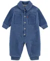 Levi's Infant Boys Denim Sherpa Coverall In Blue Horizon