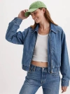Levi's 90s Denim Shearling Medium Wash Trucker Jacket In Cause And Effect