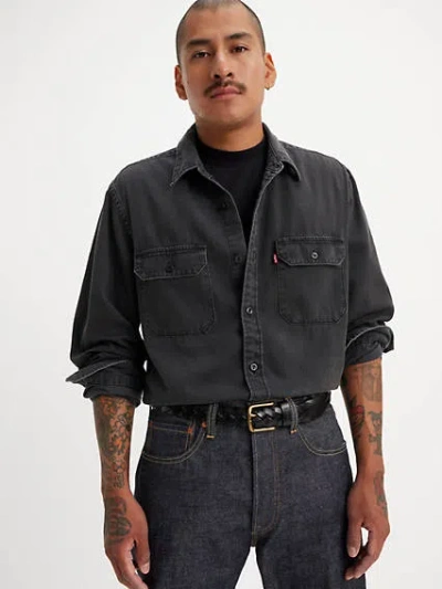 Levi's Jackson Worker Overshirt In Cosmo Washed Plaid