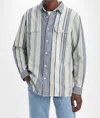 Levi's Jackson Worker Overshirt In Medium Blue In Blue