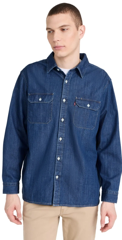 Levi's Jackson Worker Overshirt Sterling Dark Wash In Multi