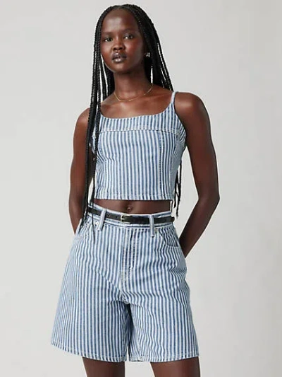 Levi's Jadine Denim Cami In Mischa Stripe Denim