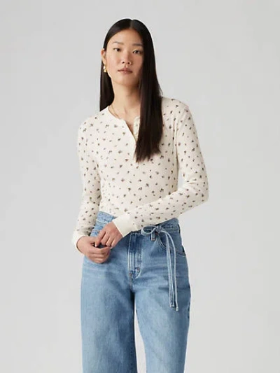 Levi's Jakob Henley In Giada Floral Egret
