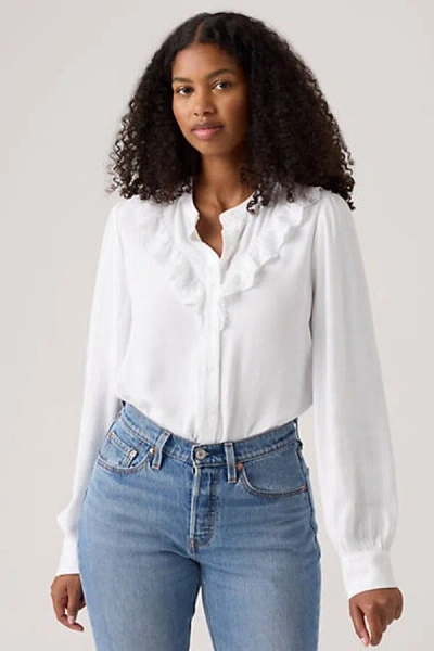 Levi's Jane Eyelet Blouse In White