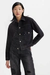 Levi's Japanese Denim Type Ii Trucker Jacket In Black