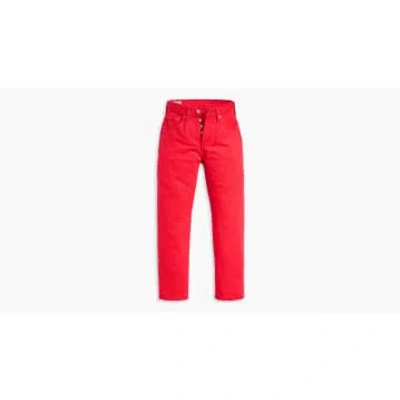Levi's Jeans 501 Crop In Red