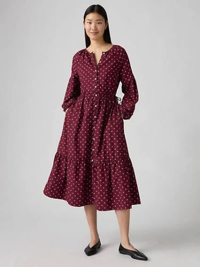Levi's Jolene Maxi Dress In Red