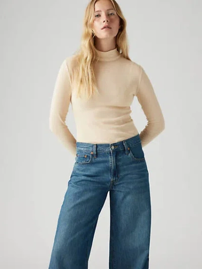 Levi's Juno Tissue Knit Long Sleeve T-shirt In Oatmeal Heather