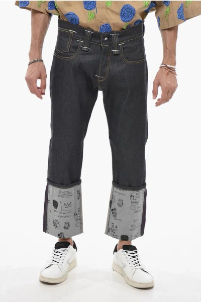 Levi's Junya Watanabe Crop Jeans With Designed Cuff 20cm L26 In Black