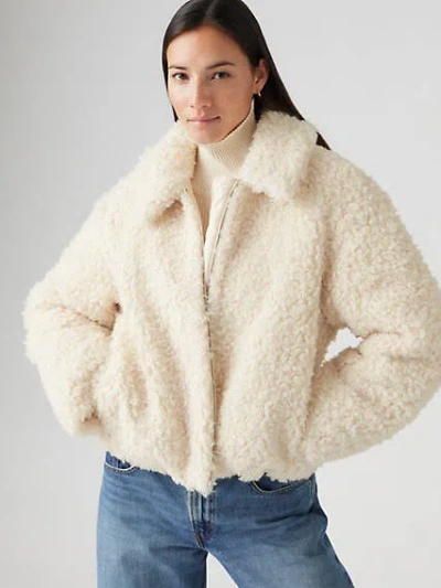 Levi's Kate Sherpa Jacket In Crème Brulee