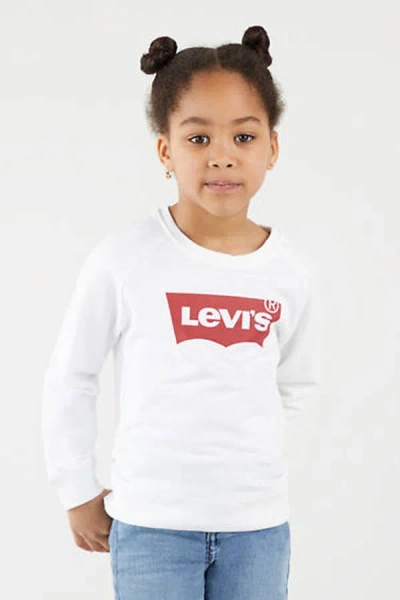 Levi's Kids Batwing Crewneck Sweatshirt In White
