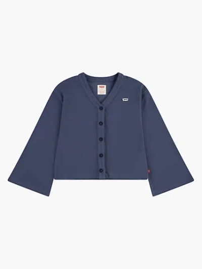 Levi's Knit Cardigan Big Girls 7-16 M In Vintage Indigo