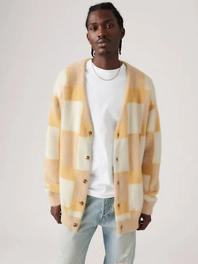 Levi's Lama Cardigan In Geoff Geo Egret