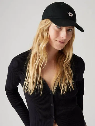 Levi's Lazy Girl Logo Cap In Regular Black