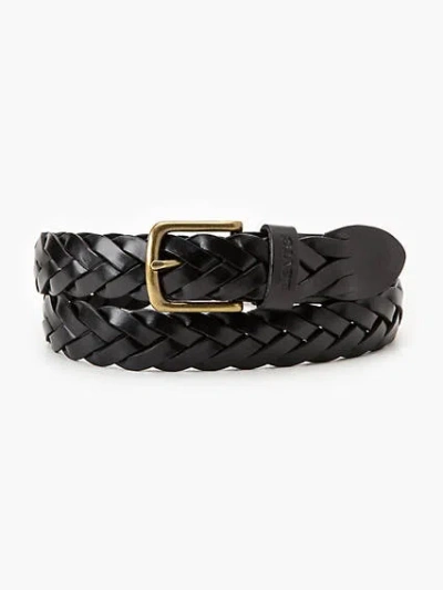 Levi's Leather Braid Belt In Black