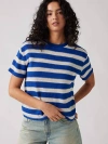 Levi's Lemon T-shirt In Alpine Stripe Mazarine Blue
