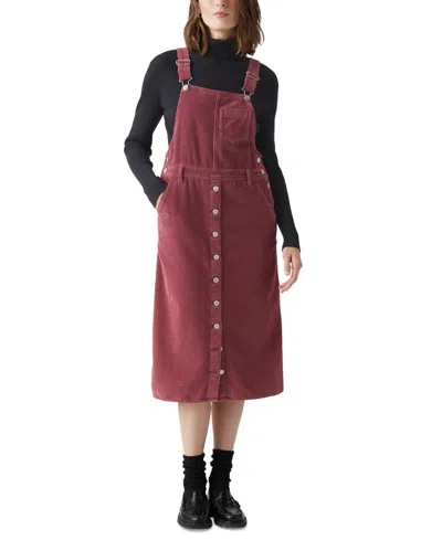 Levi's Women's Tico Sleeveless Cotton Jumper Dress In Burgundy G
