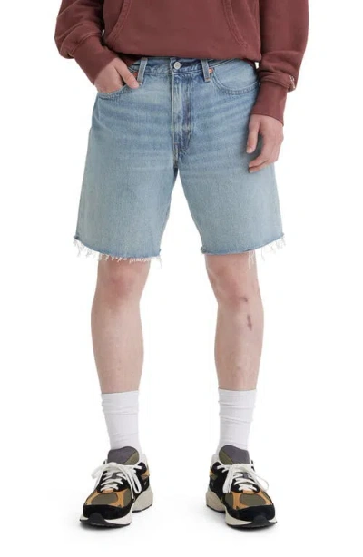 Levi's 468 Loose Raw Hem Denim Shorts