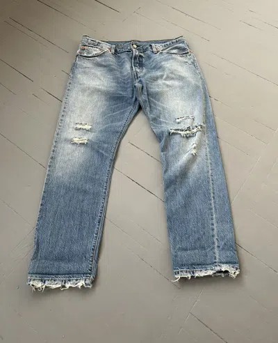 Pre-owned Levi's 501 Denim Jeans 33/34 In Blue Denim