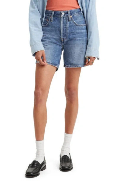 Levi's 501® Mid Thigh Denim Shorts In Blue Beauty