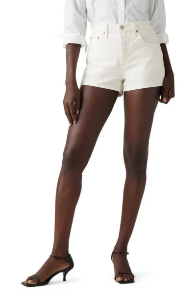 Levi's 501® Original High Waist Denim Shorts In White