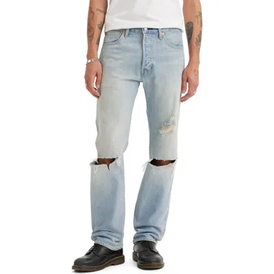 Levi's 501® Original Ripped Straight Leg Jeans In Marching Meadow Dx