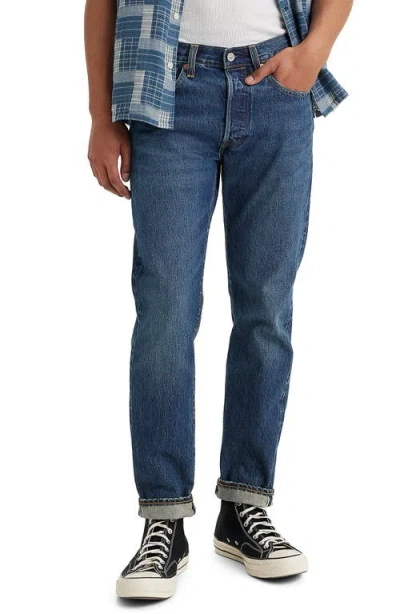 Levi's 501® Slim Taper Selvedge Jeans In Blast Of Blue Selvedge